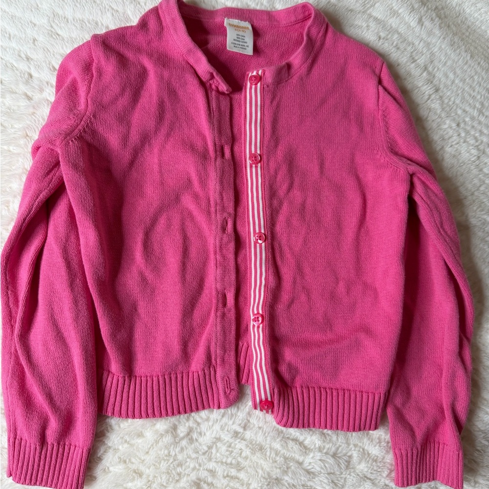 Gymboree Bright Pink Girls Button-Up Cardigan